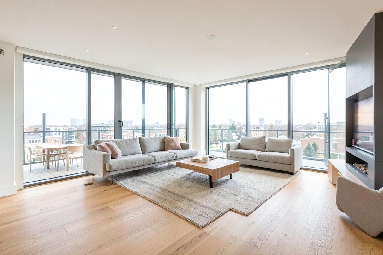 Penthouse mit Panoramafenstern